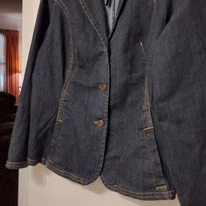 Venezia By Lane Bryant Denim Blazer Jacket Size 18/20  Blue Denim
